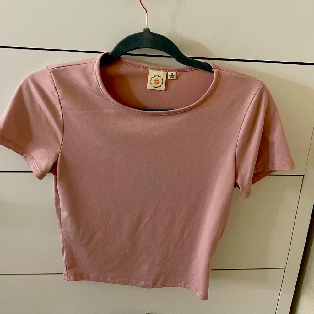 pink crop top, xsmall